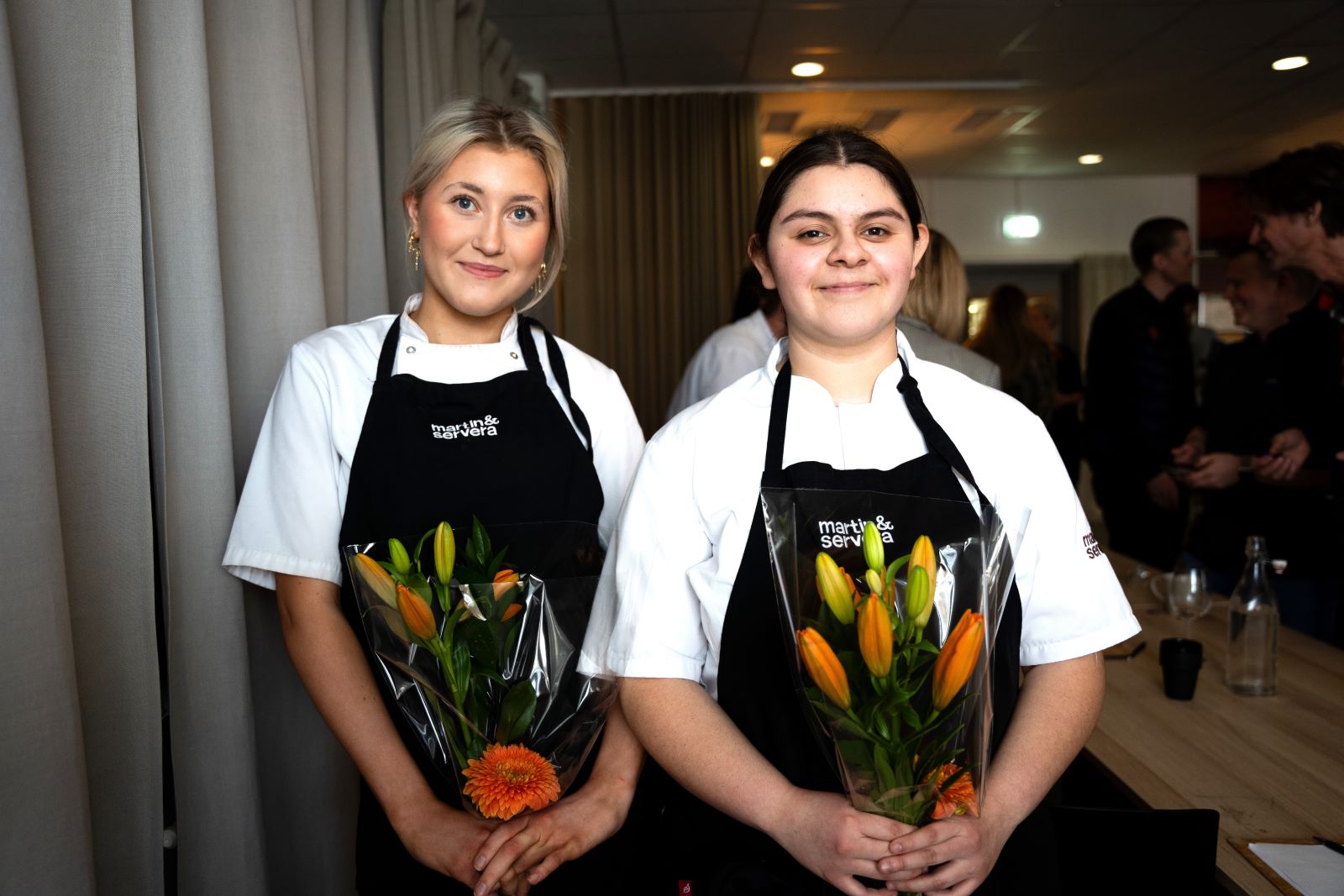 Agnes Johansson (tv) och Yasmine Irribarra ser fram emot att få bjuda näringslivet i Luleå på sin vinnarrätt.